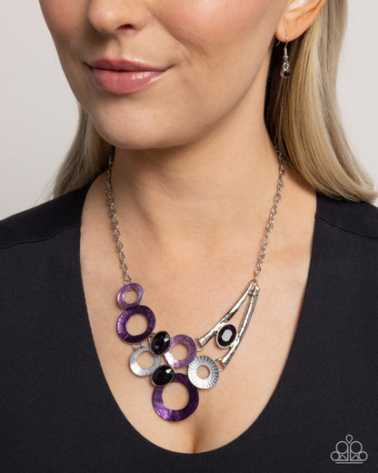 Compelling Circles - purple - Paparazzi necklace