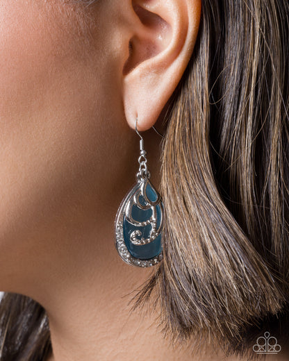 Compelling Color - blue - Paparazzi earrings