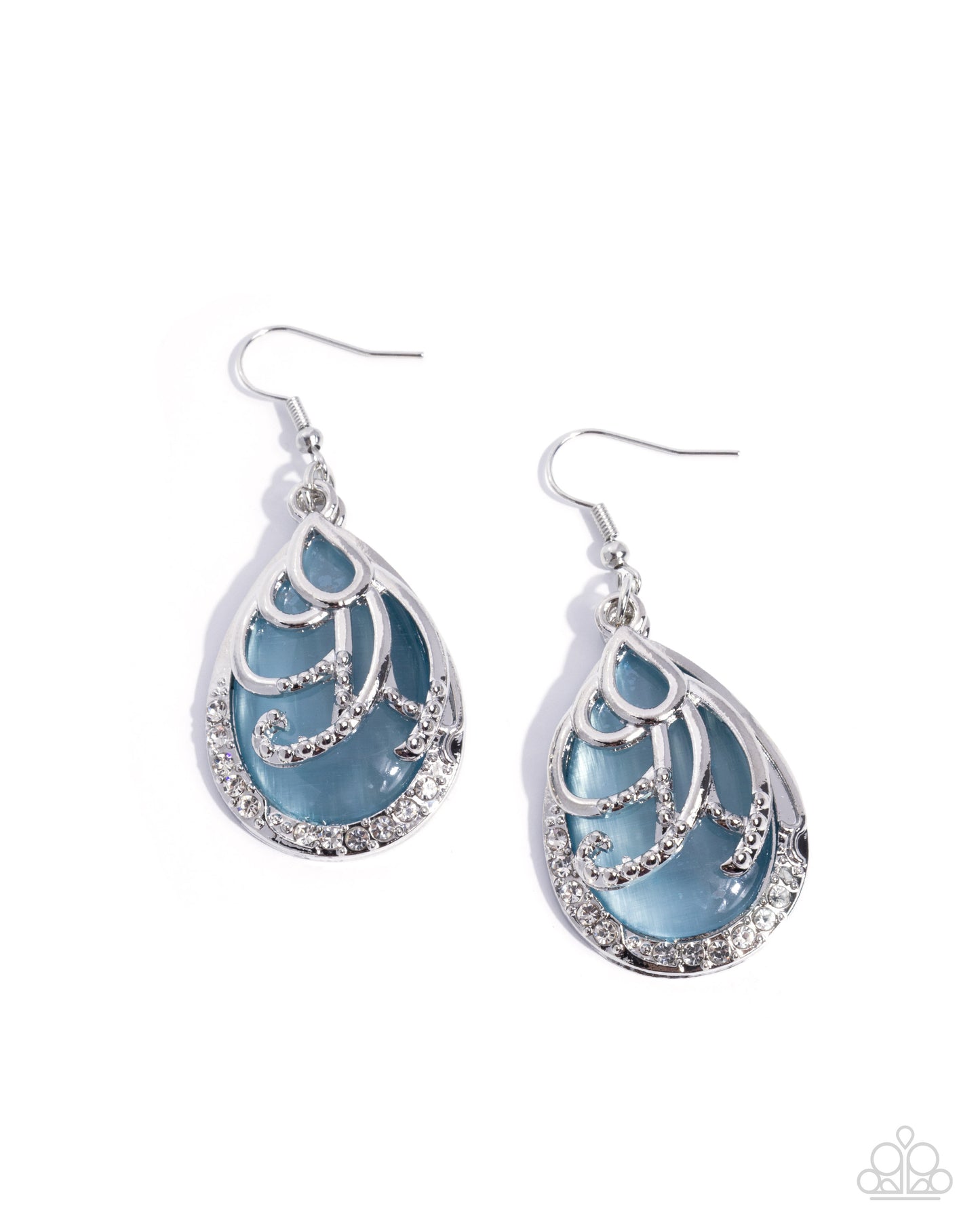 Compelling Color - blue - Paparazzi earrings