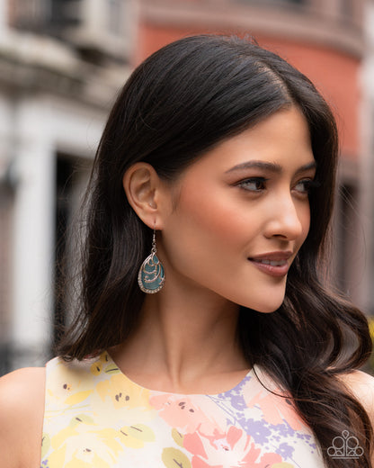 Compelling Color - blue - Paparazzi earrings