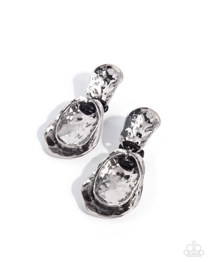 Compelling Confidence - silver - Paparazzi earrings