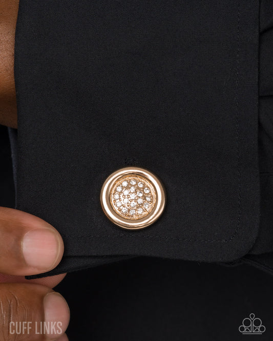 Complex Chic - gold - Paparazzi MENS cufflinks