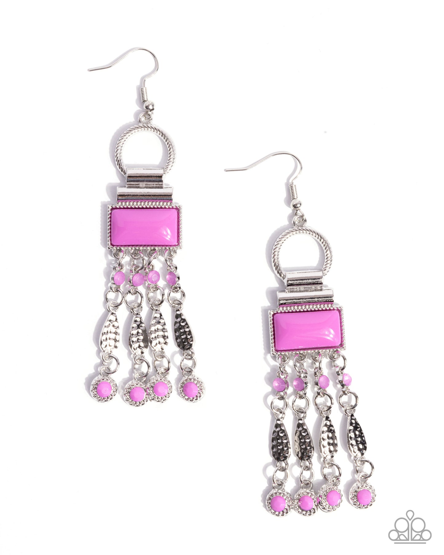 Complimentary Cascade - purple - Paparazzi earrings