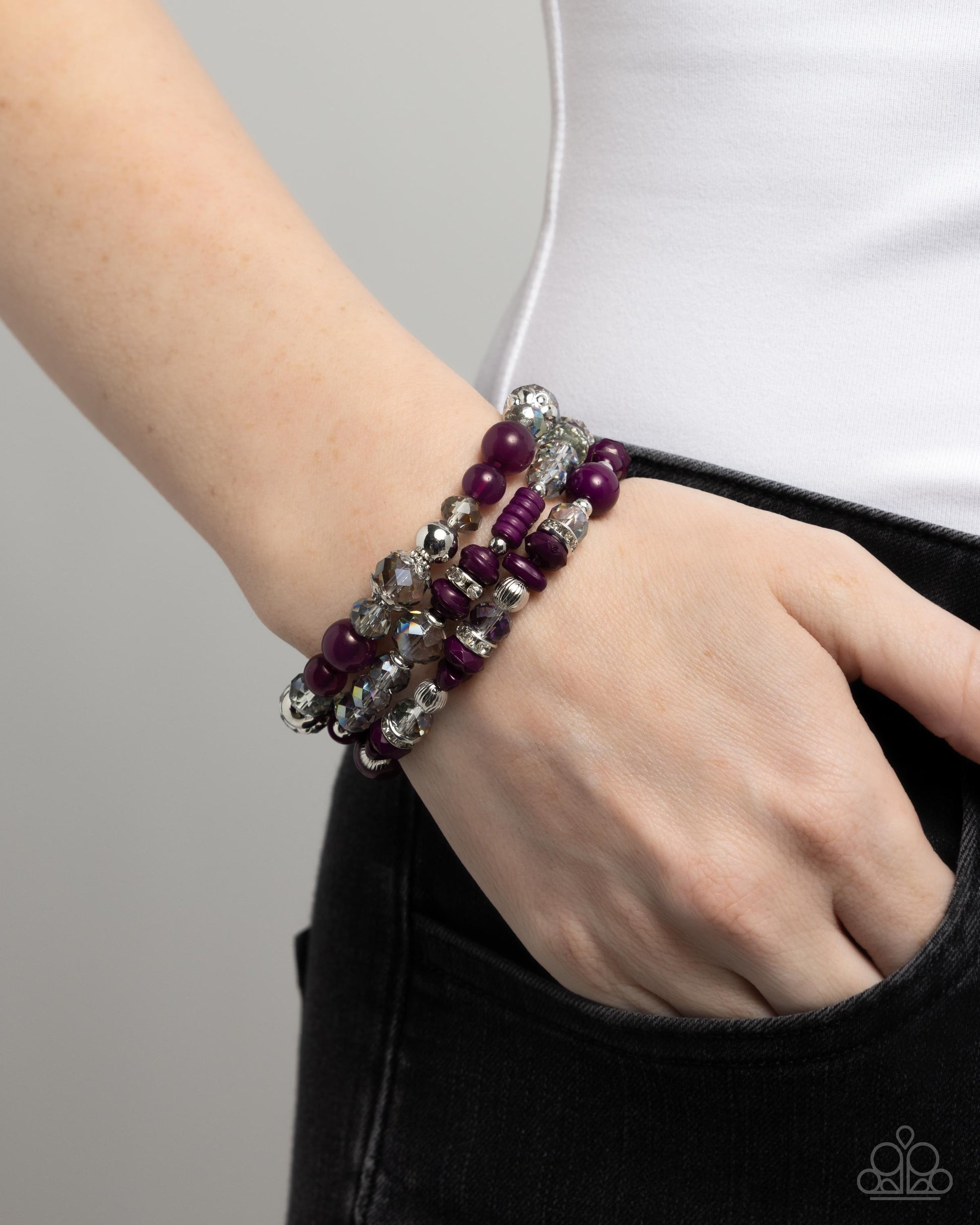 Complimentary Chic - purple - Paparazzi bracelet