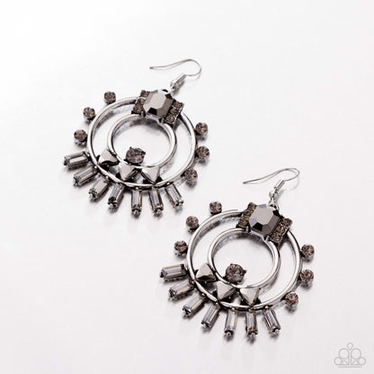 Concentric Conversation - silver - Paparazzi earrings