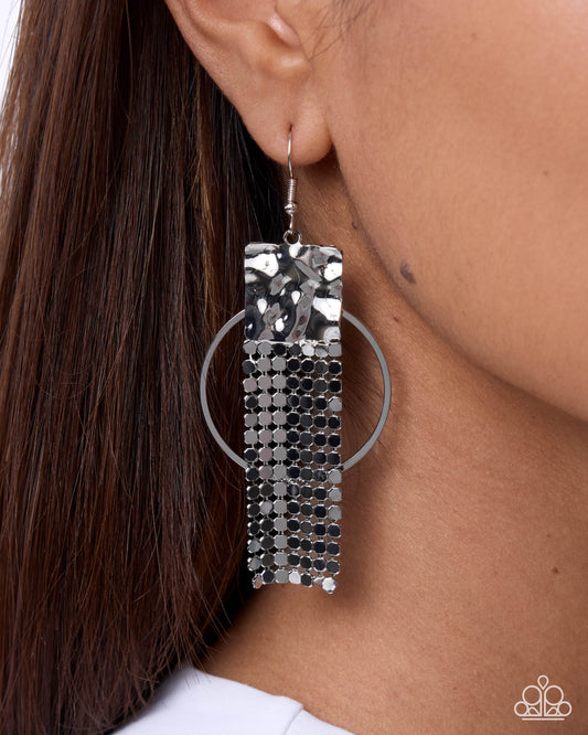 Confident Cadence - silver - Paparazzi earrings