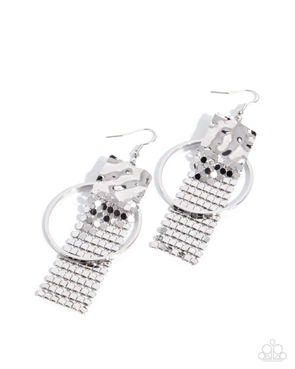 Confident Cadence - silver - Paparazzi earrings