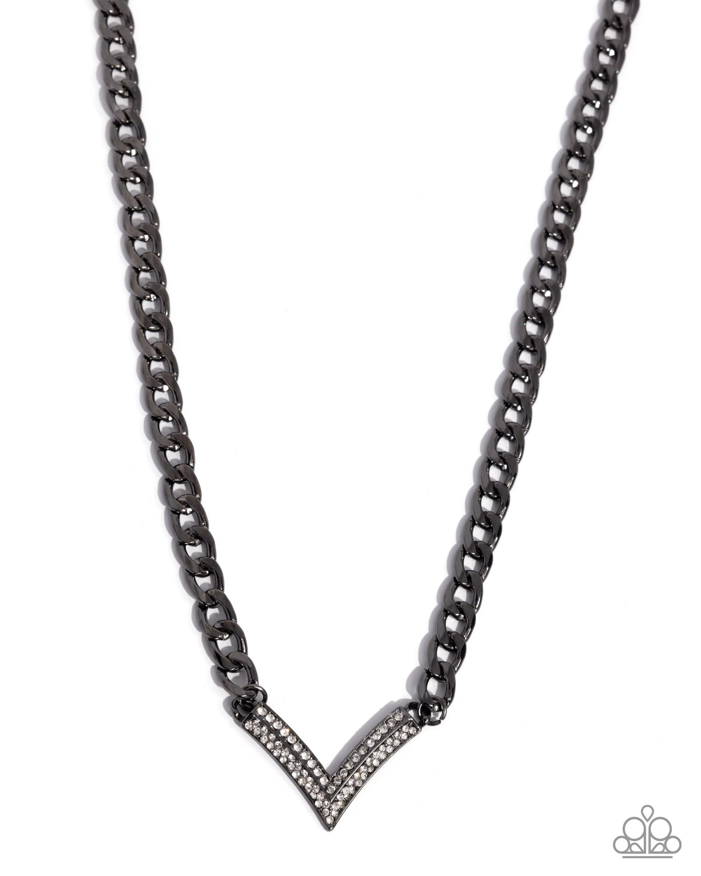 Confident Chevron - black - Paparazzi necklace