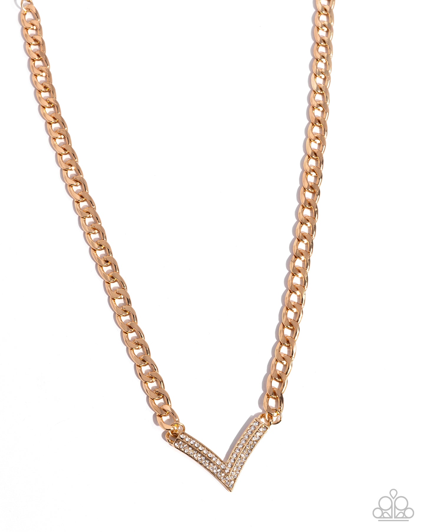 Confident Chevron - gold - Paparazzi necklace