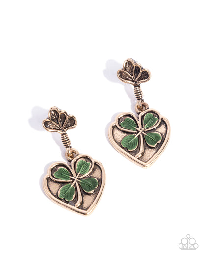 Confident Clover - green - Paparazzi earrings