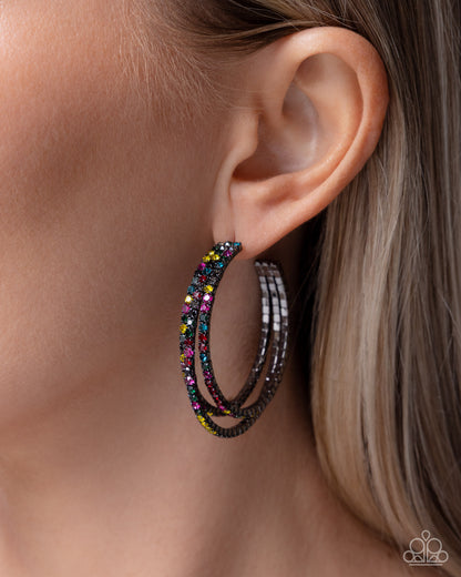 Confident Conversation - multi - Paparazzi earrings