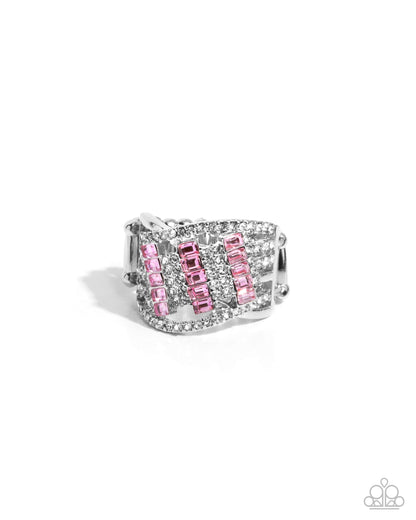 Confident Crisscross - pink - Paparazzi ring