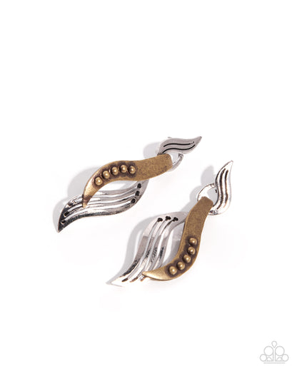 Confident Curls - silver - Paparazzi earrings