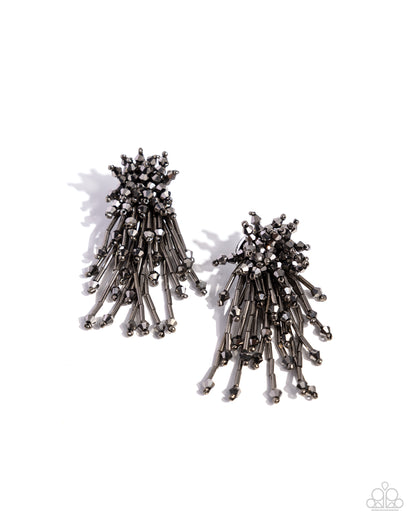 Congratulatory Charm - silver - Paparazzi earrings