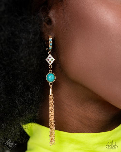 Constant Chic - multi - Paparazzi earrings