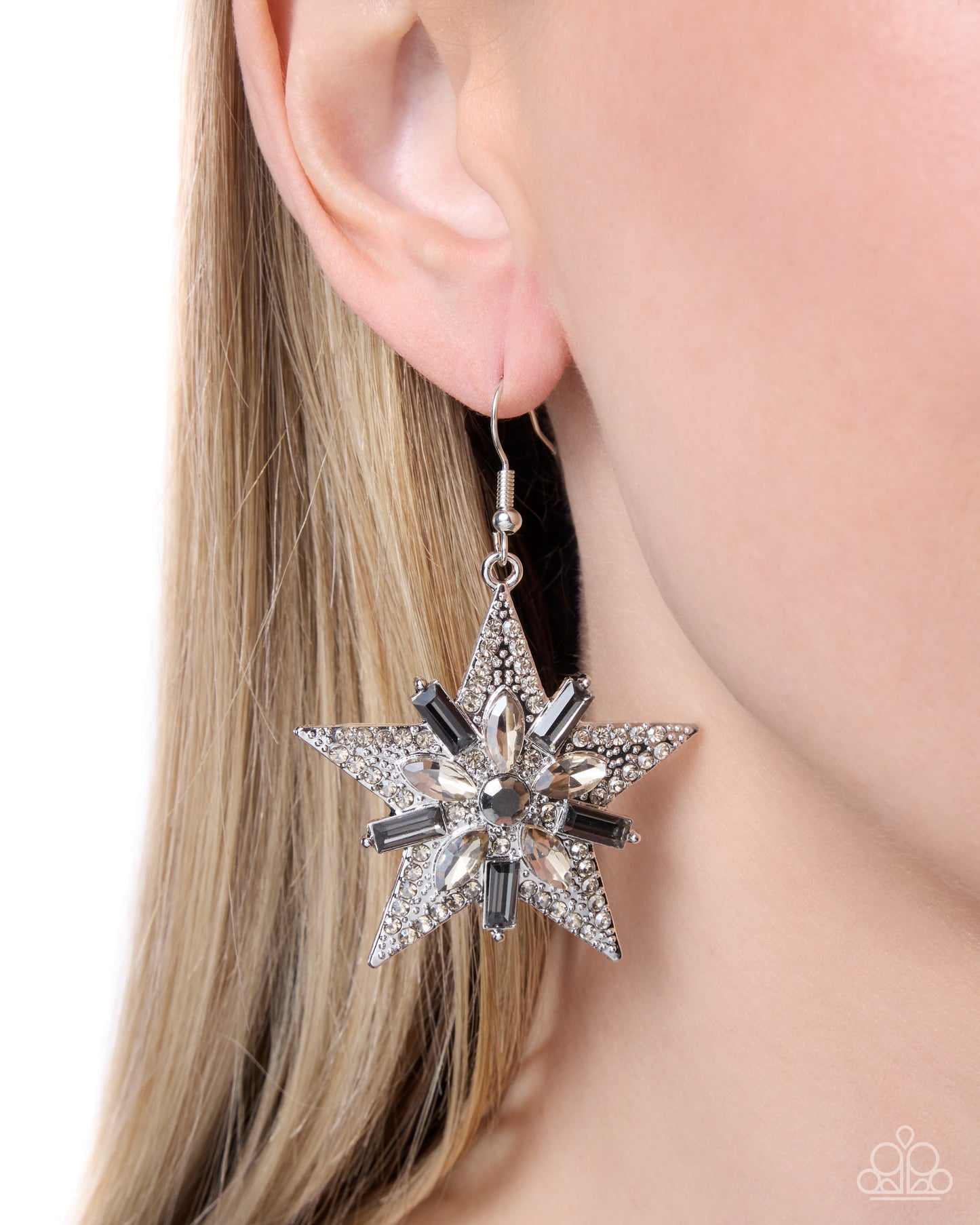 Constellation Chic - silver - Paparazzi earrings