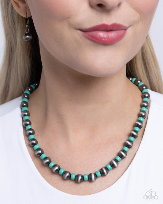 Contemporary Confidence - green - Paparazzi necklace