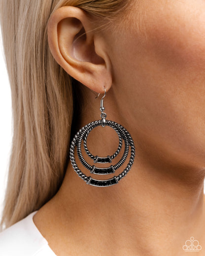 Contemporary Culture - black - Paparazzi earrings