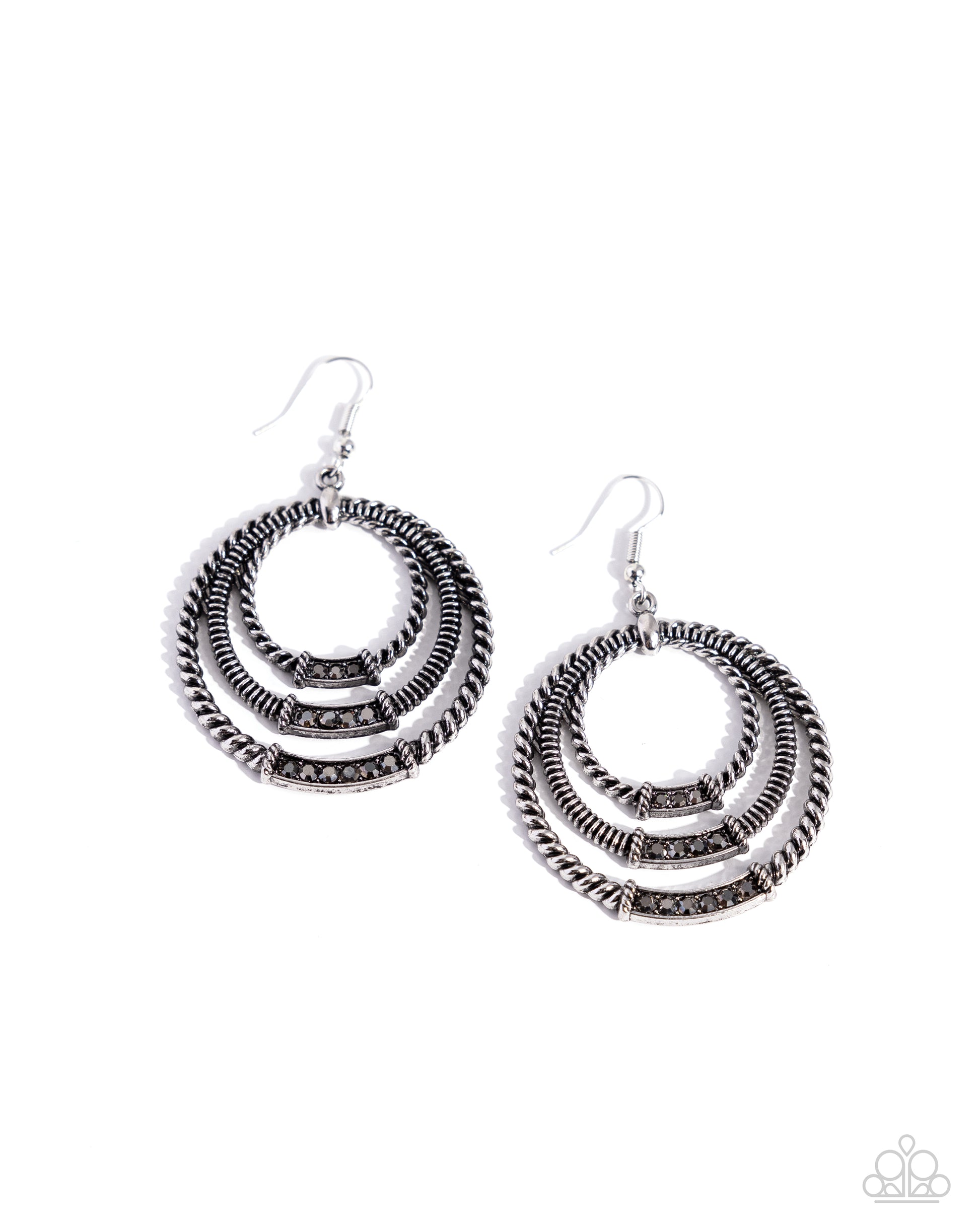 Contemporary Culture - silver - Paparazzi earrings