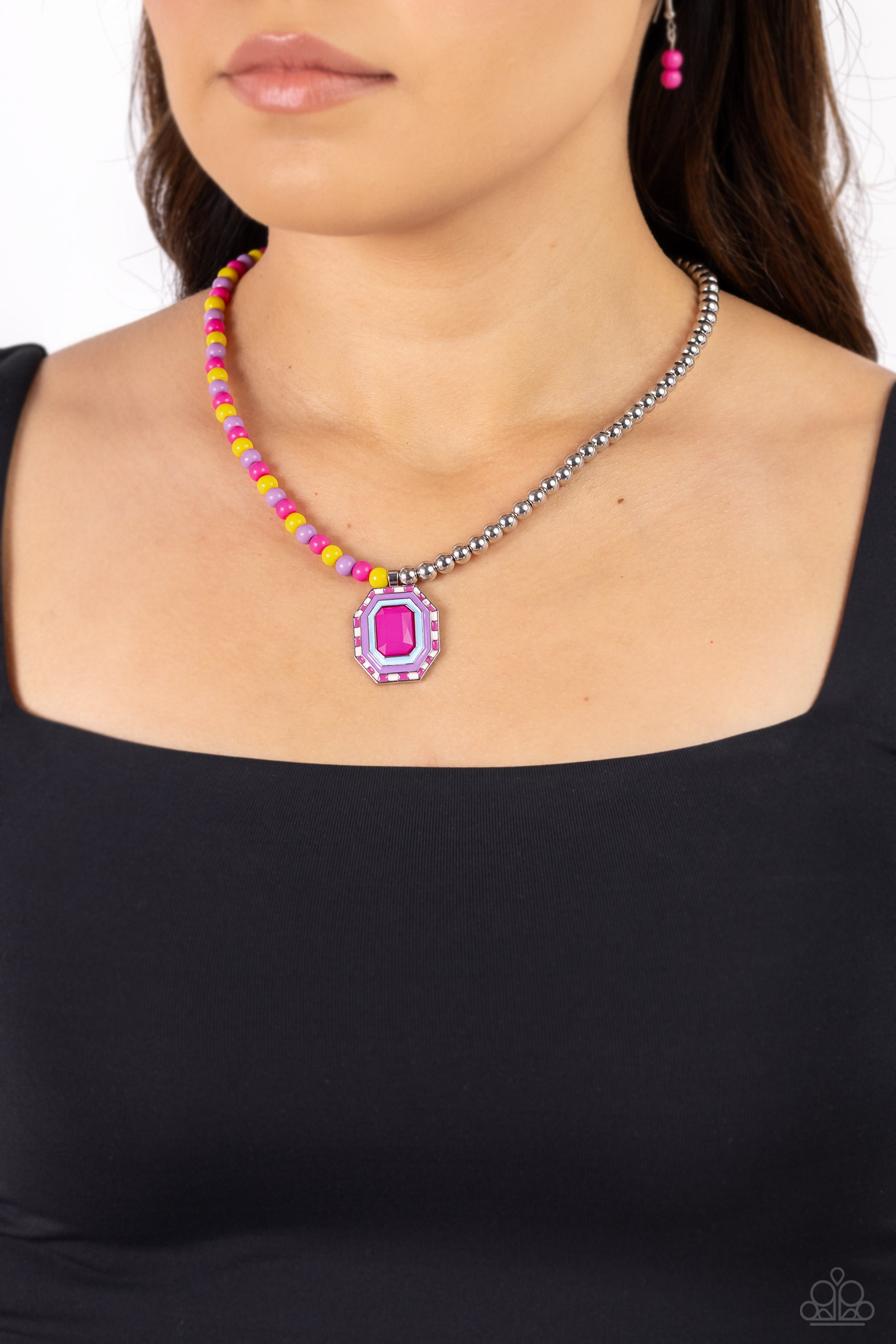 Contrasting Candy - Multi - Paparazzi Necklace