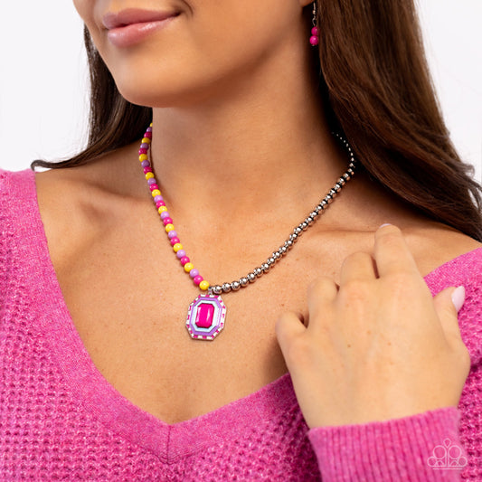 Contrasting Candy - multi - Paparazzi necklace