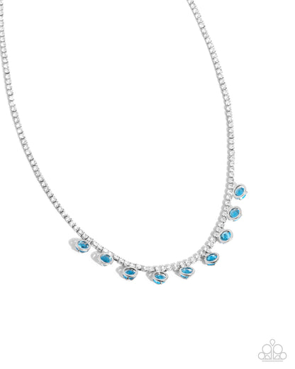 Conveying Charm - blue - Paparazzi necklace