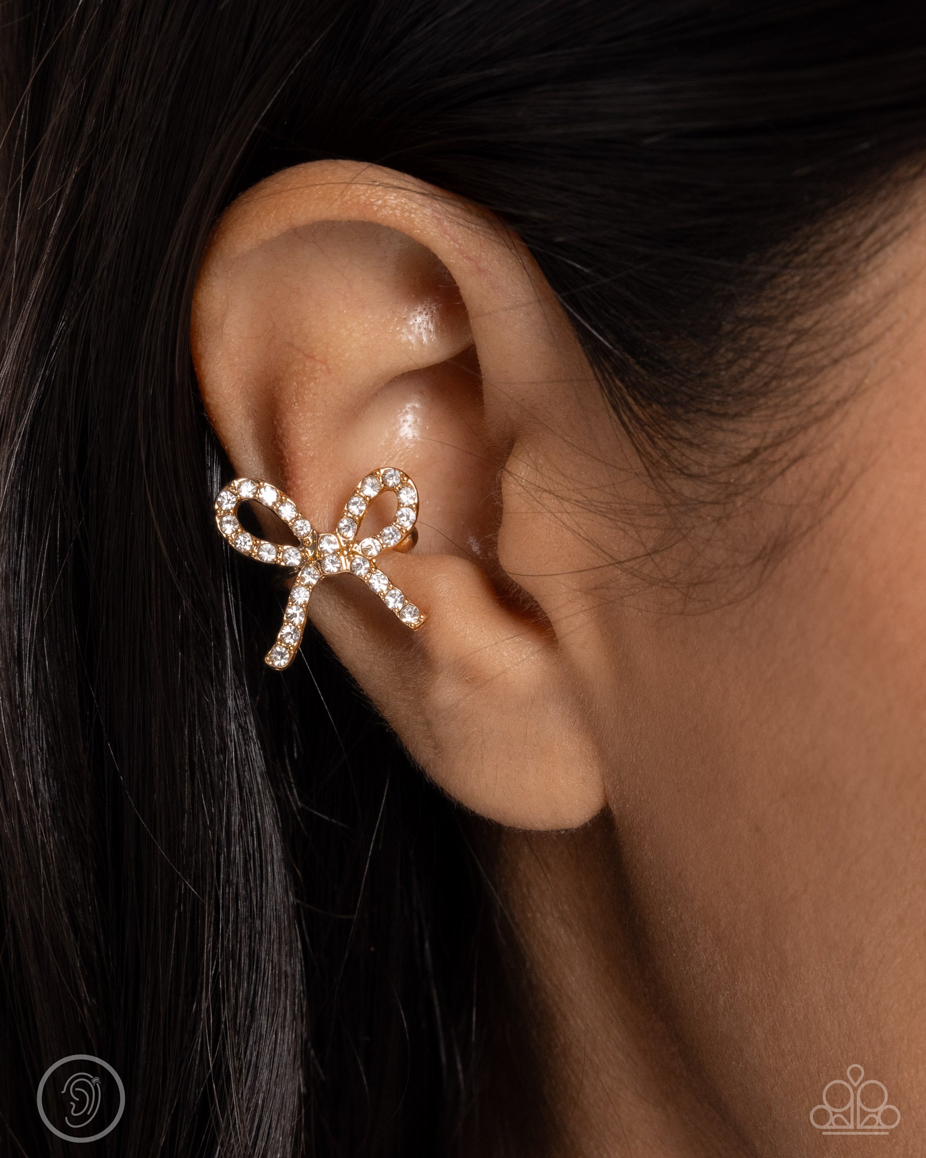 Convincing Charm - gold - Paparazzi ear cuff