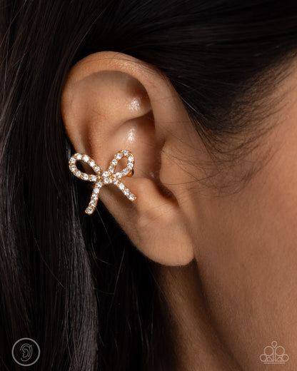 Convincing Charm - gold - Paparazzi ear cuff