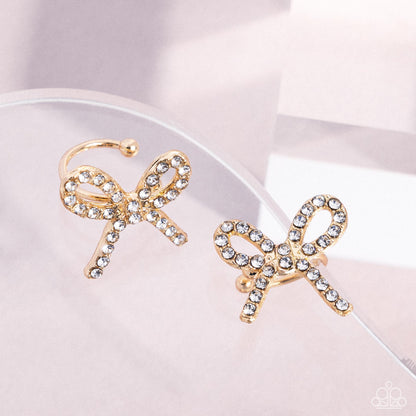 Convincing Charm - gold - Paparazzi ear cuff