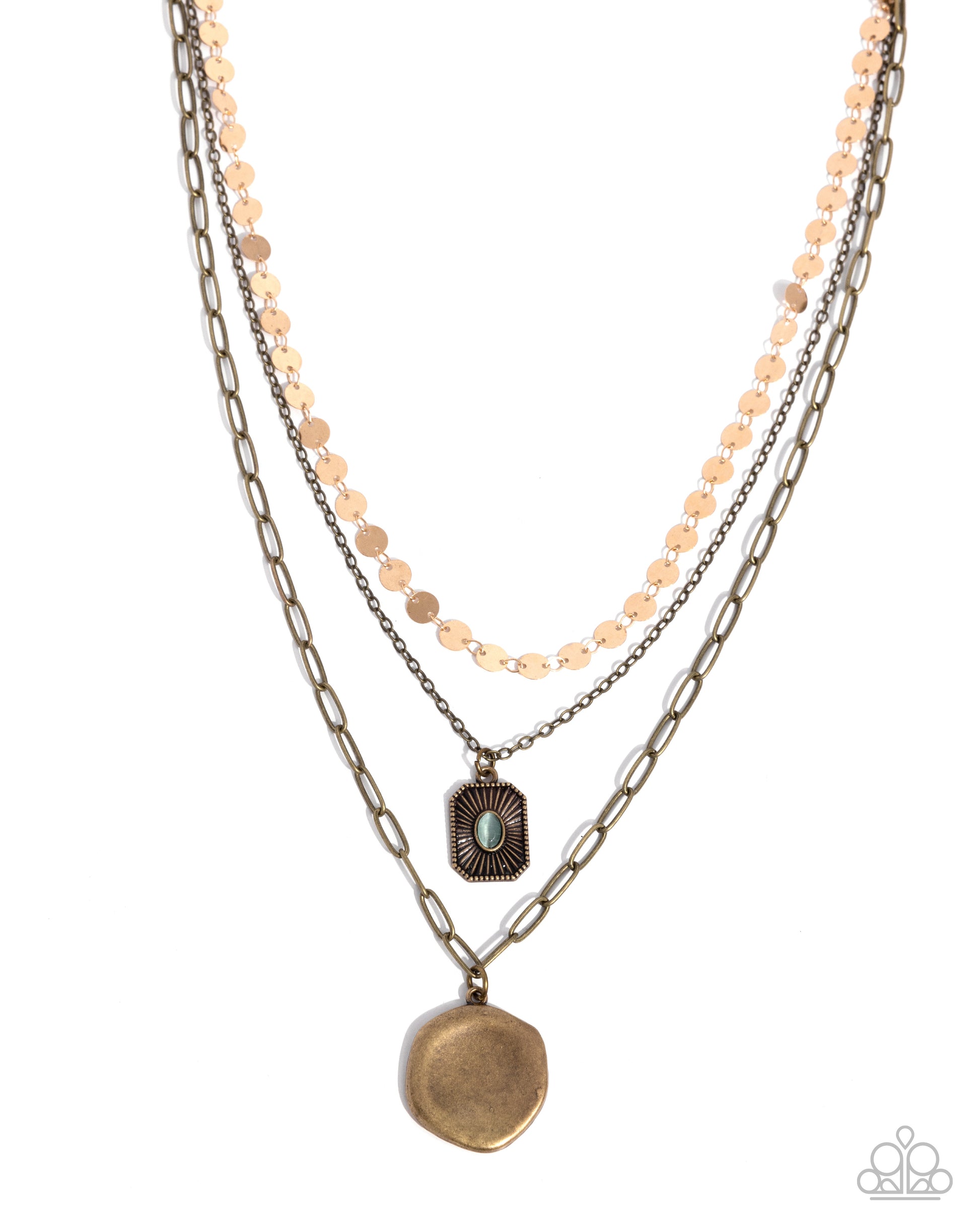 Cool Cycle - brass - Paparazzi necklace