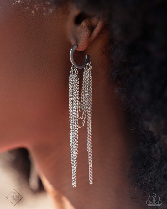 Copious Caliber - silver - Paparazzi earrings