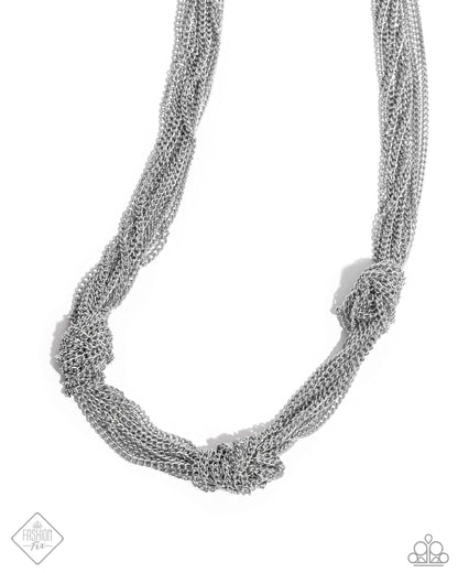 Copious Command - silver - Paparazzi necklace