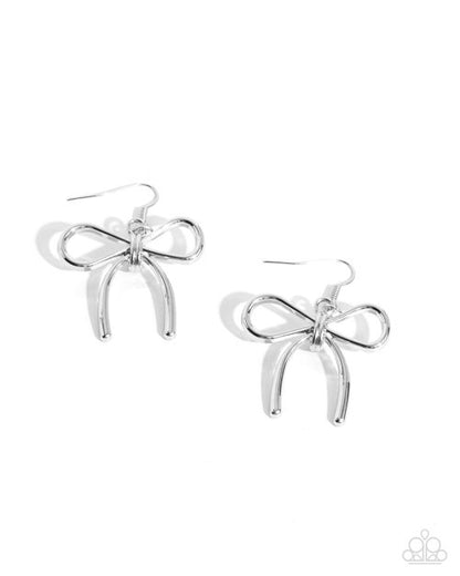 Coquette Candidate - silver - Paparazzi earrings