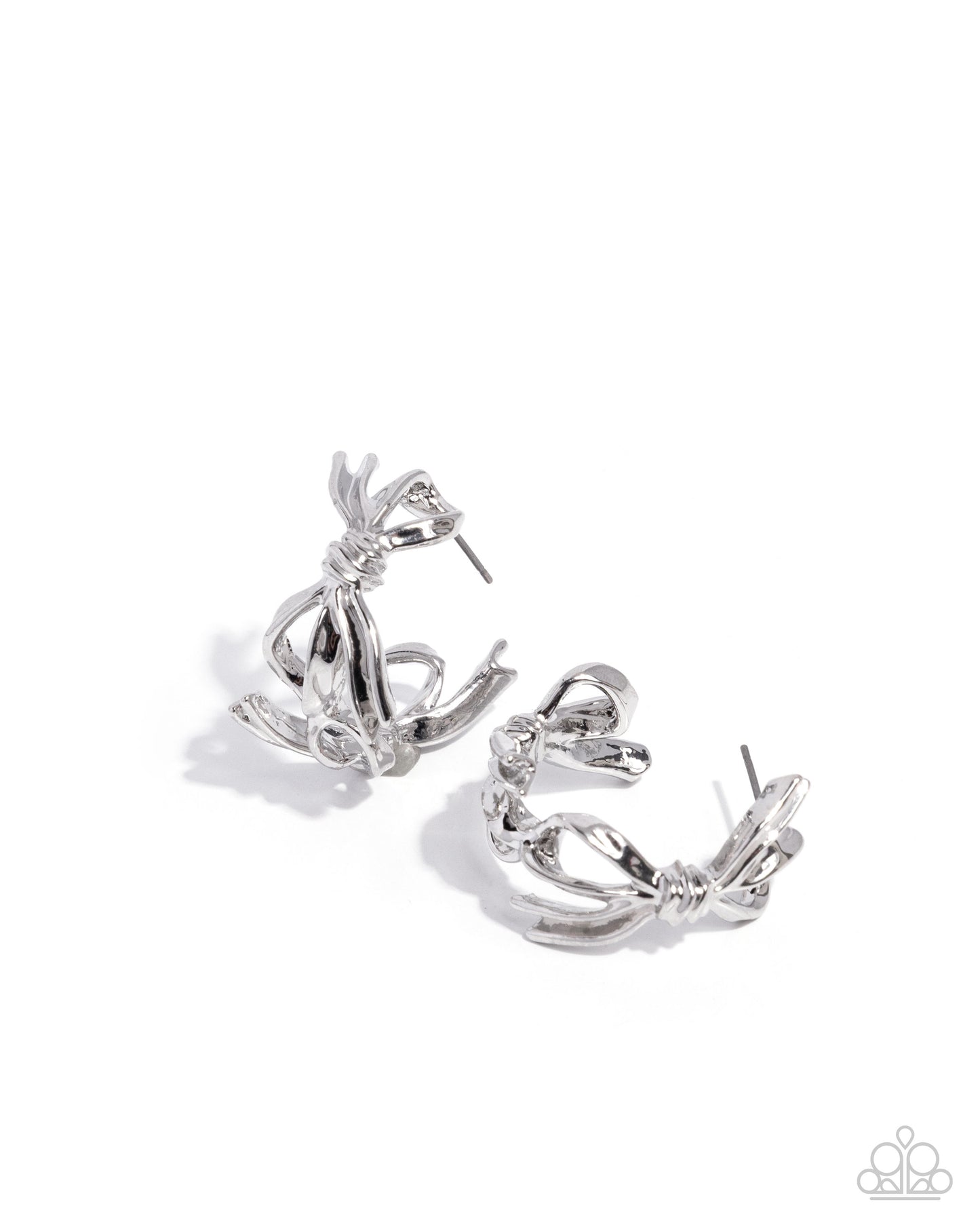 Coquette Catwalk - silver - Paparazzi earrings