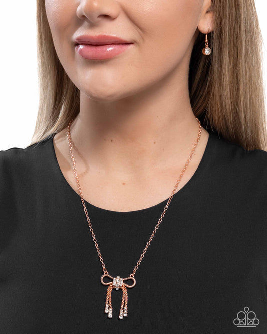 Coquette Celebrity - copper - Paparazzi necklace