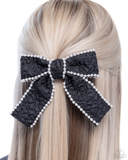 Coquette Charm - black - Paparazzi hair clip