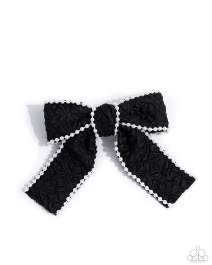 Coquette Charm - black - Paparazzi hair clip