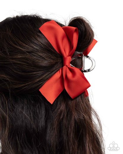 Coquette Class - red - Paparazzi hair clip