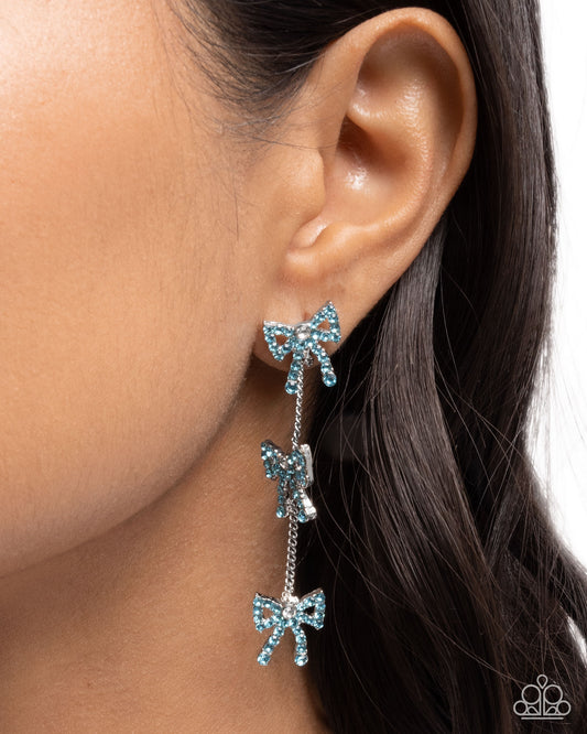 Coquette Course - blue - Paparazzi earrings