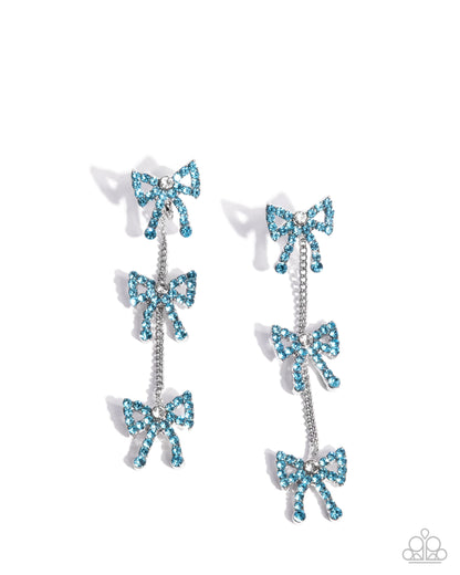 Coquette Course - blue - Paparazzi earrings