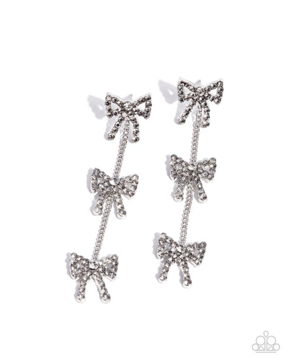Coquette Course - silver - Paparazzi earrings