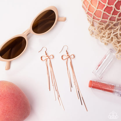 Coquette Craze - copper - Paparazzi earrings