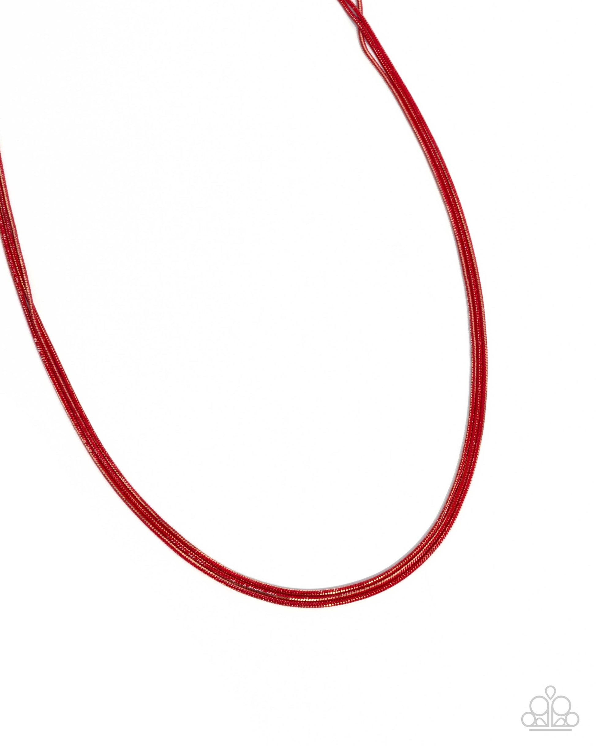 Corded Champion - red - Paparazzi necklace