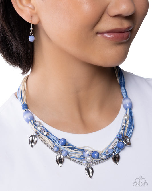 Corded Chaos - blue - Paparazzi necklace