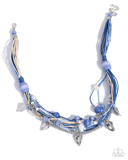 Corded Chaos - blue - Paparazzi necklace