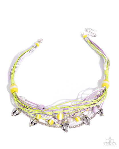 Corded Chaos - green - Paparazzi necklace