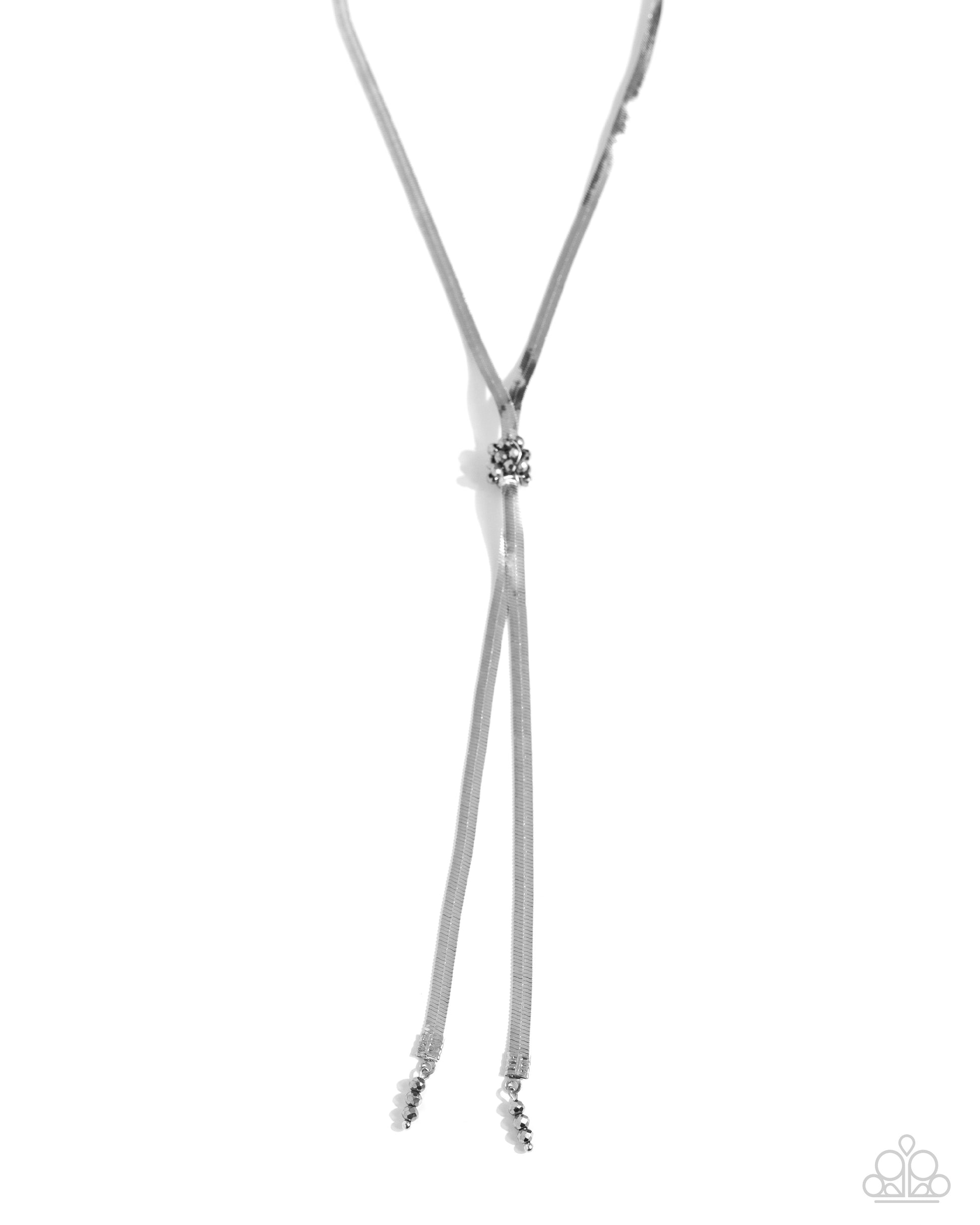 Corporate Cascade - silver - Paparazzi necklace