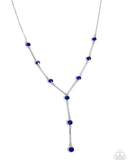 Corporate Climb - blue - Paparazzi necklace