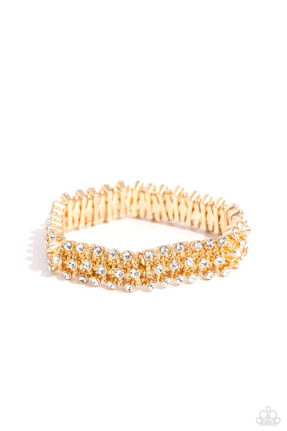 Corporate Confidence - gold - Paparazzi bracelet