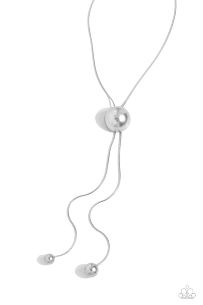 Corporate Couture - silver - Paparazzi necklace